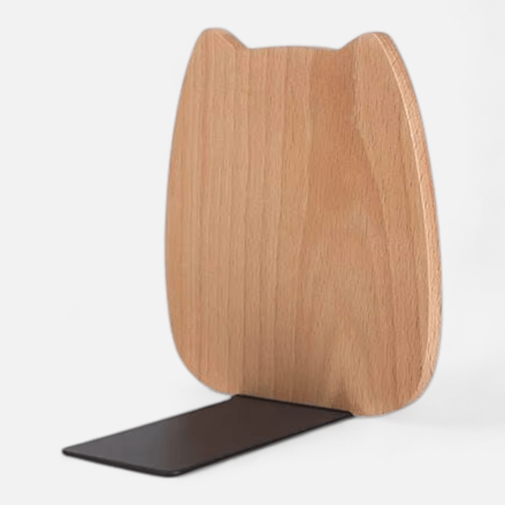 Serre Livre Chat Bois