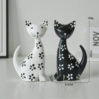 Serre Livre Chat Noir et Blanc