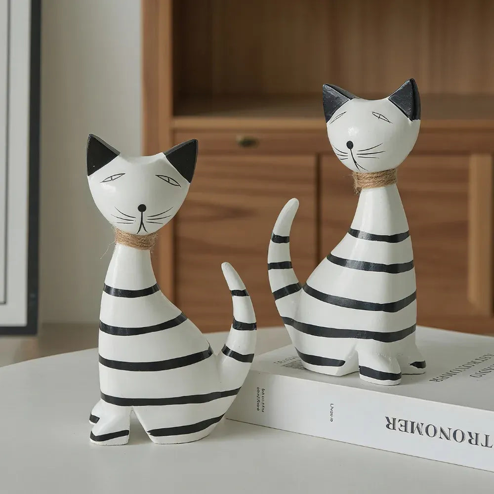 Serre Livre Chat Noir et Blanc