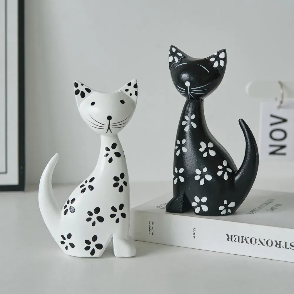 Serre Livre Chat Noir et Blanc