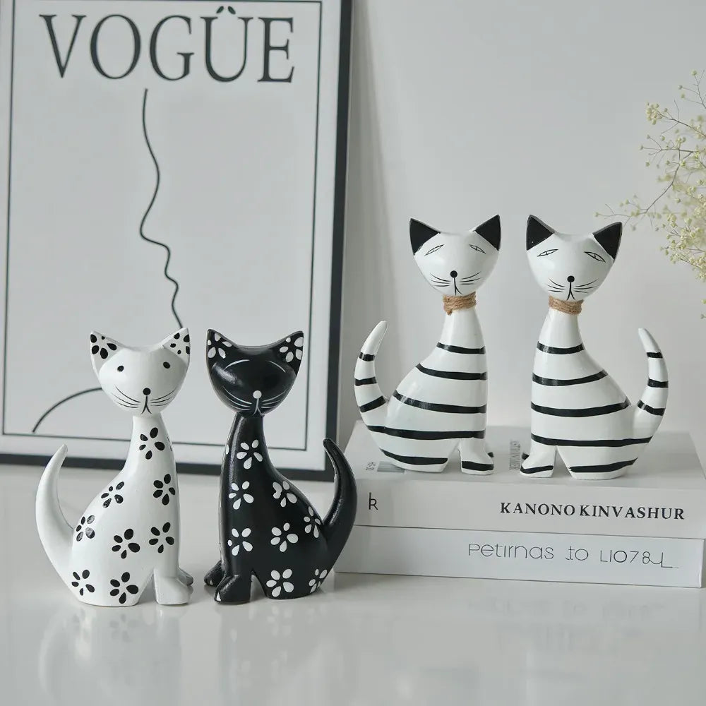 Serre Livre Chat Noir et Blanc