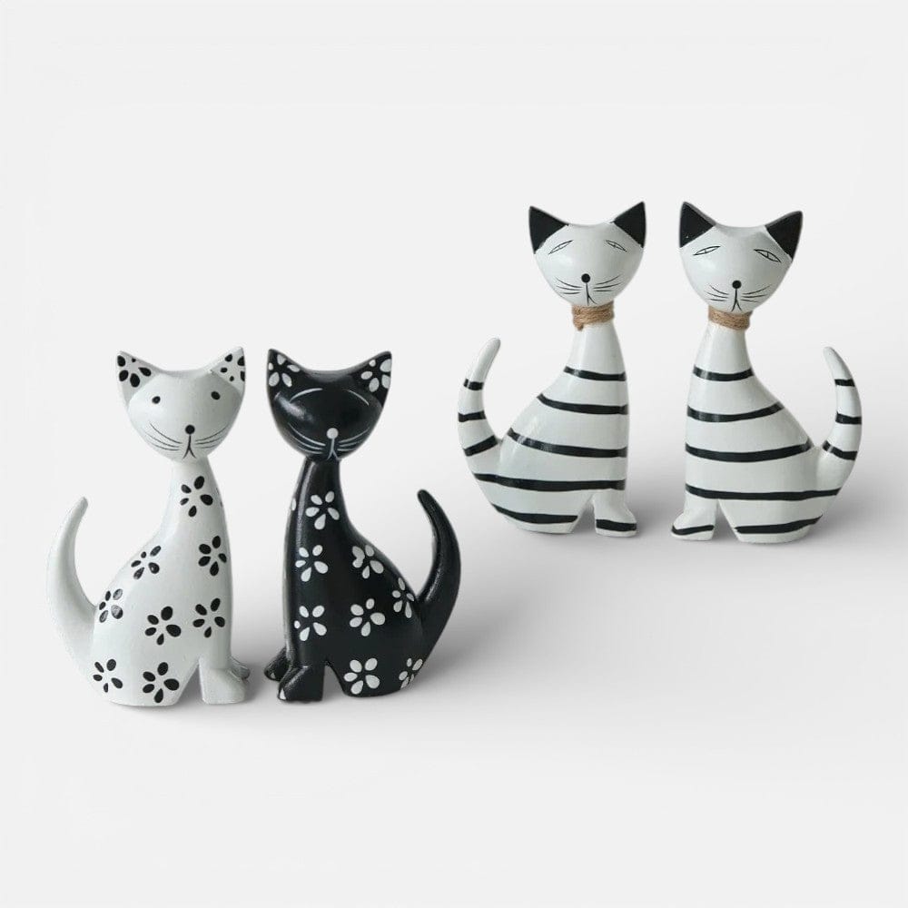 Serre Livre Chat Noir et Blanc