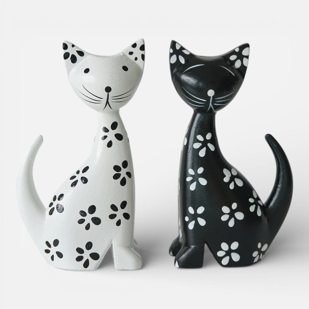 Serre Livre Chat Noir et Blanc