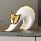 Serre Livre Statue Chat Design