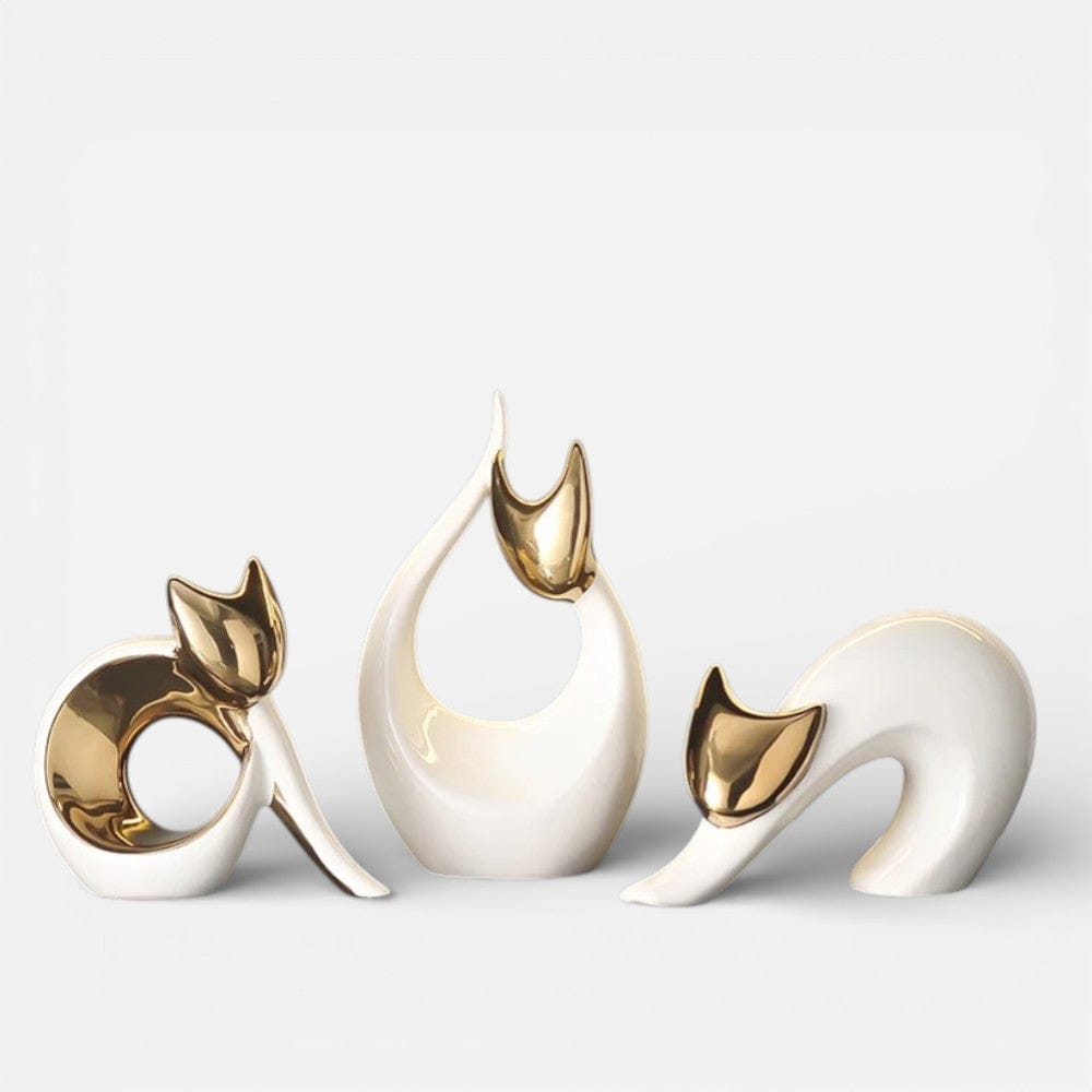 Serre Livre Statue Chat Design