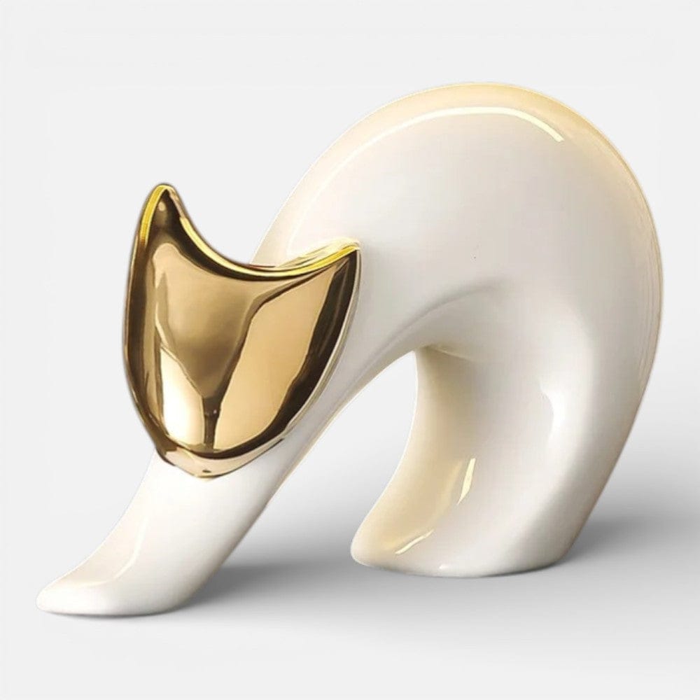 Serre Livre Statue Chat Design