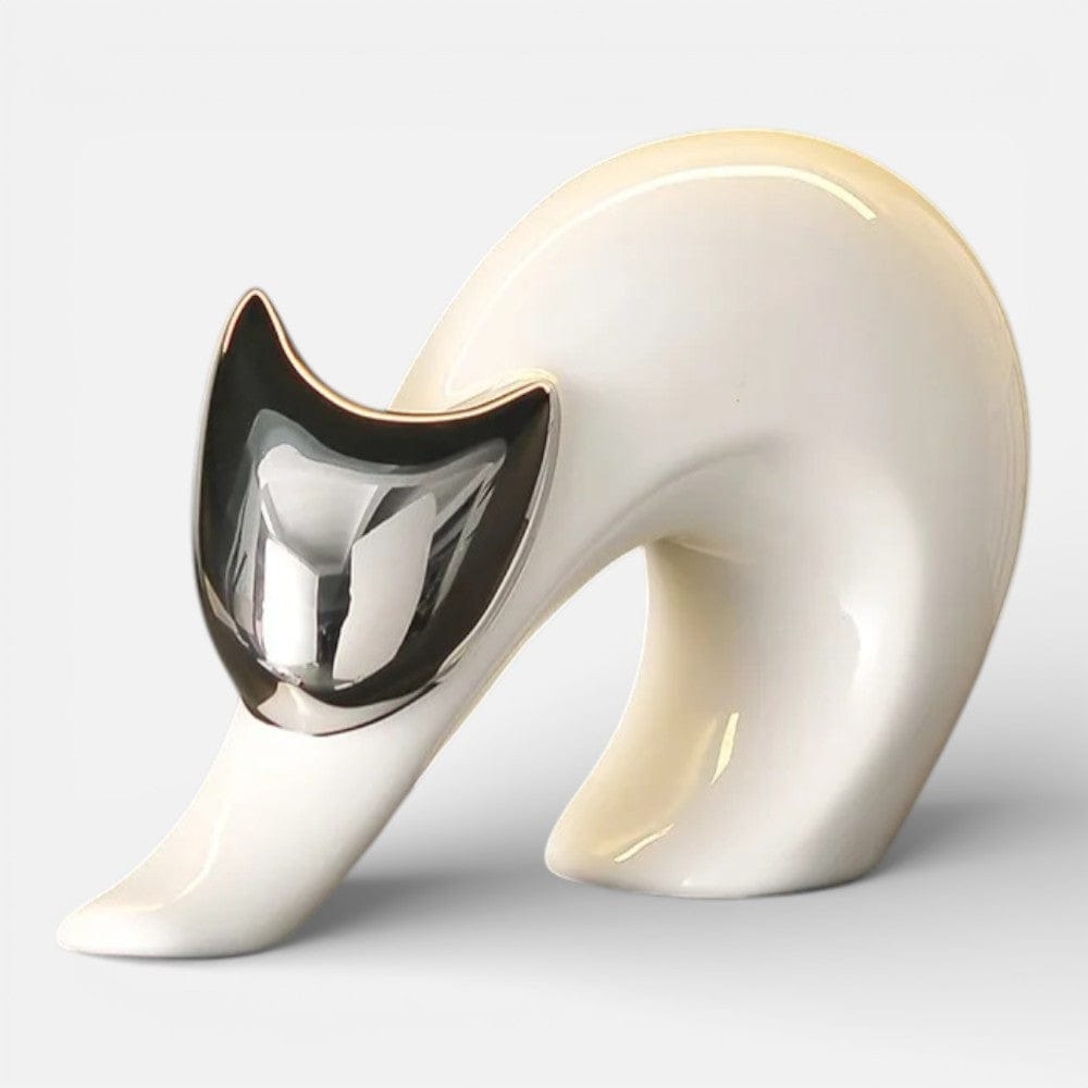 Serre Livre Statue Chat Design