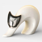 Serre Livre Statue Chat Design