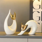 Serre Livre Statue Chat Design