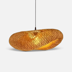 Suspension Bambou Naturel Forme Ovale