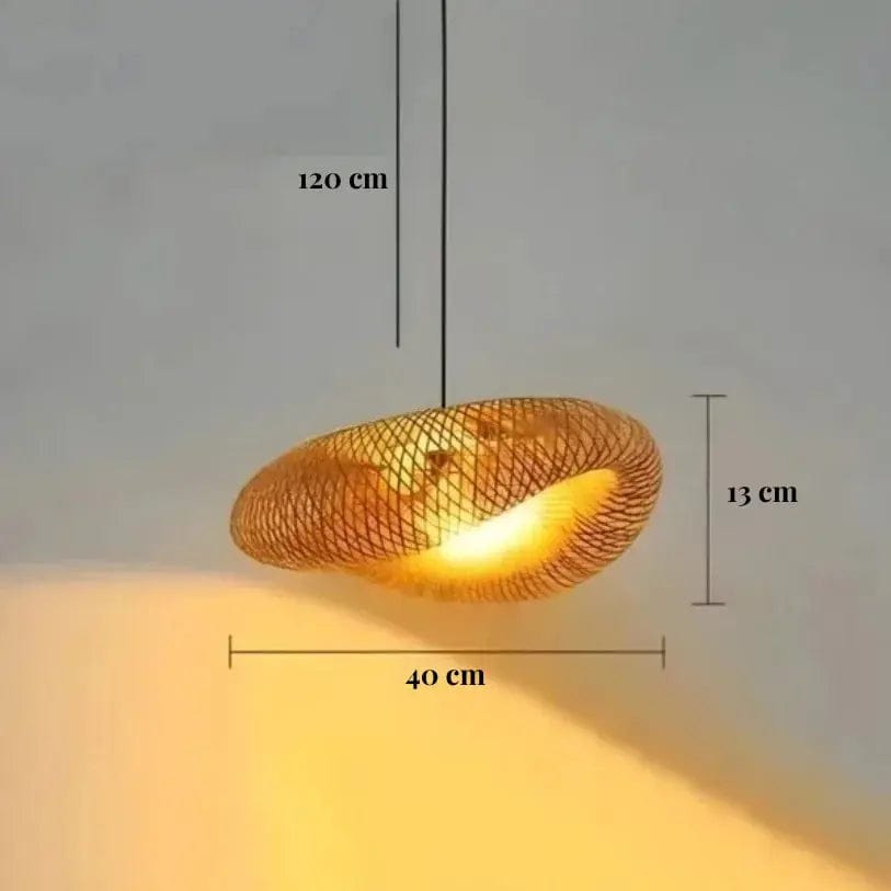 Suspension Bambou Naturel Forme Ovale