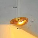 Suspension Bambou Naturel Forme Ovale