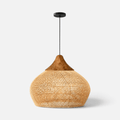 Suspension Rotin Tressé Forme Goutte