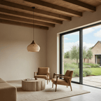 Suspension Rotin Tressé Forme Goutte