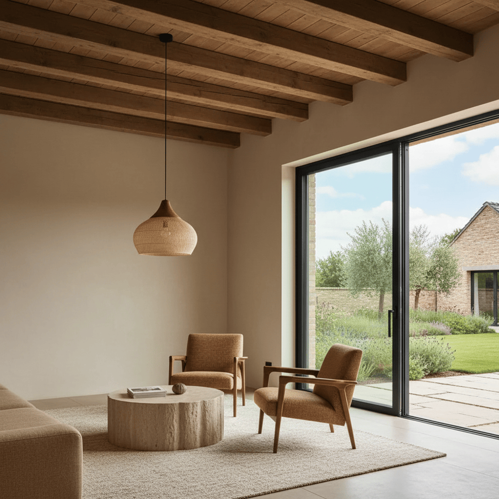 Suspension Rotin Tressé Forme Goutte