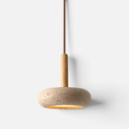 Suspension Travertin Galet Design Scandinave