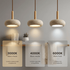 Suspension Travertin Galet Design Scandinave