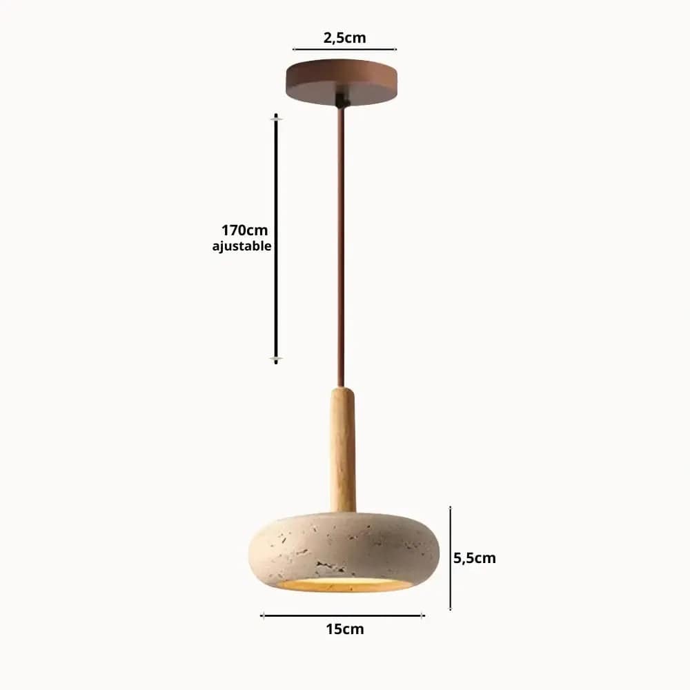Suspension Travertin Galet Design Scandinave